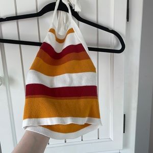 Forever21 Multi-Colored Striped Womens Halter